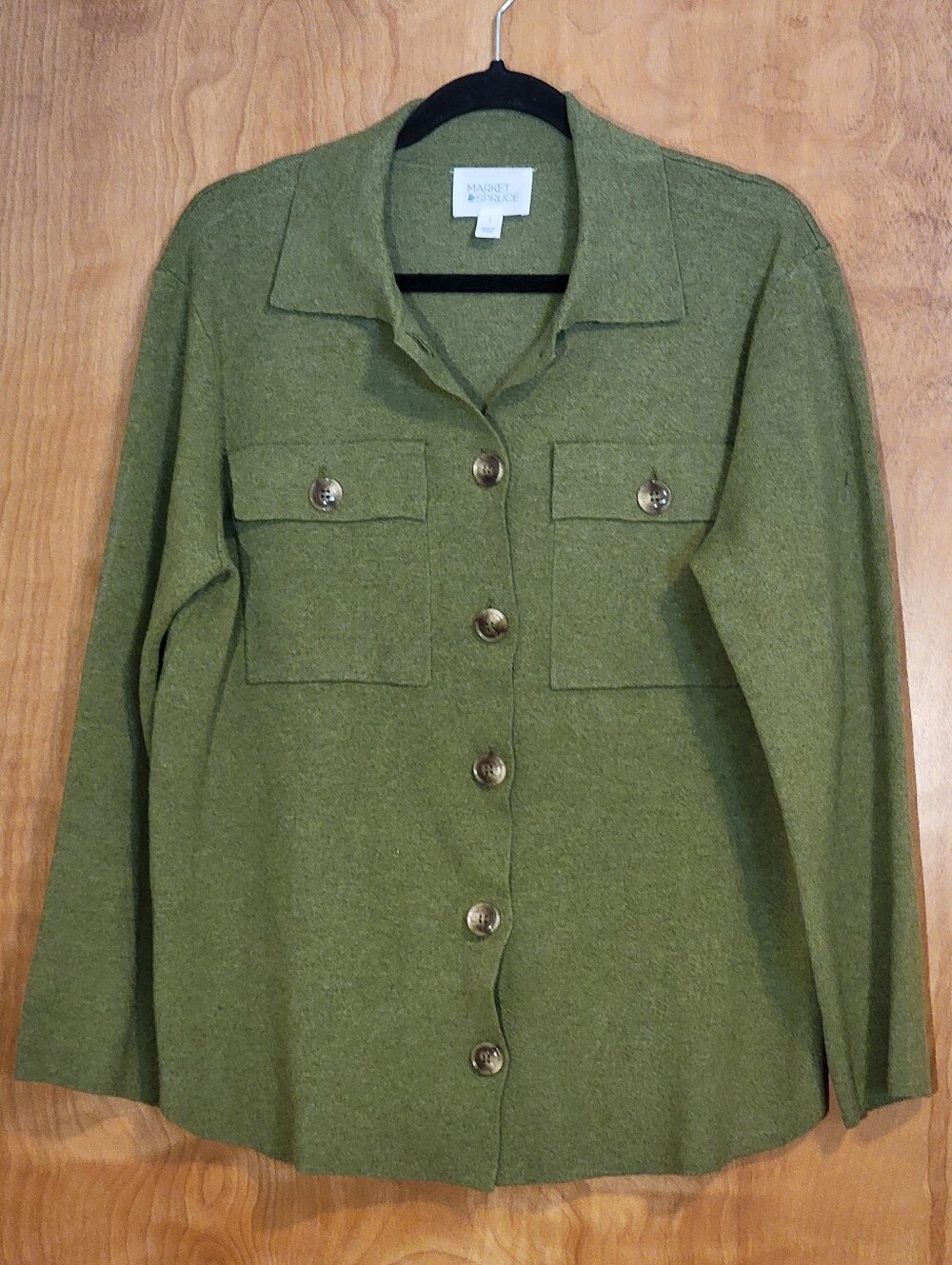 Market & Spruce Soft Knit Button Up Sweater Jacket with Pockets